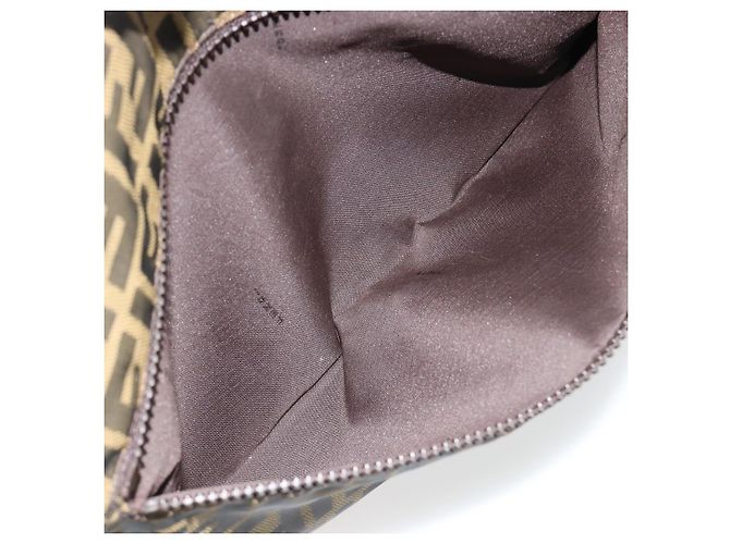 FENDI Zucca Canvas Shoulder Bag Black Brown - vista 23