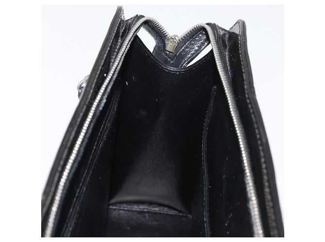 CHANEL Matelasse Chain Hand Bag Patent leather Black Silver CC - vista 18