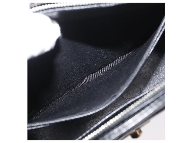 CHANEL Matelasse Chain Hand Bag Patent leather Black Silver CC - vista 21