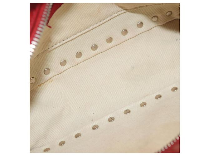 VALENTINO Rock Studs Shoulder Bag Leather Red Gold - vista 11