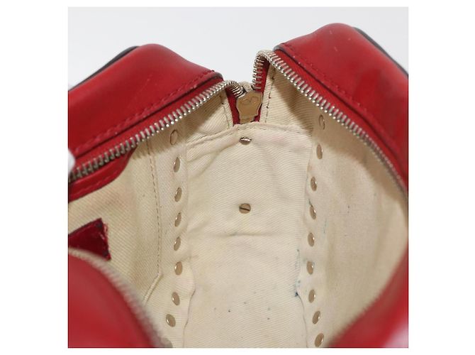 VALENTINO Rock Studs Shoulder Bag Leather Red Gold - vista 19