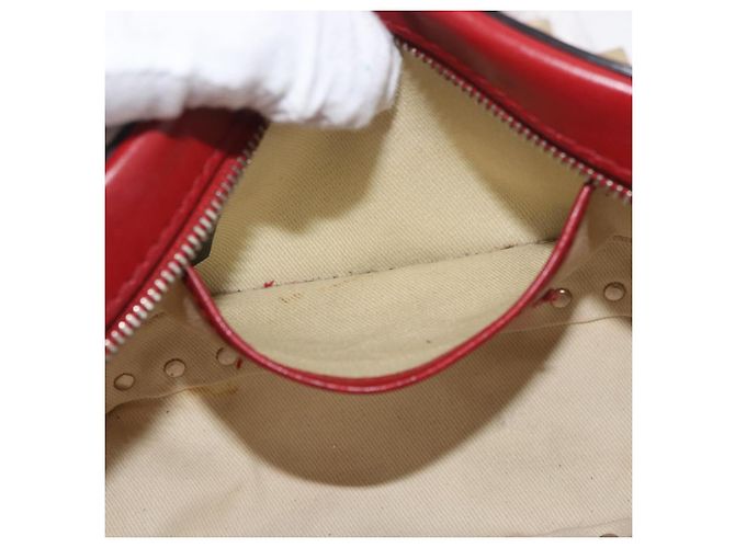 VALENTINO Rock Studs Shoulder Bag Leather Red Gold - vista 21