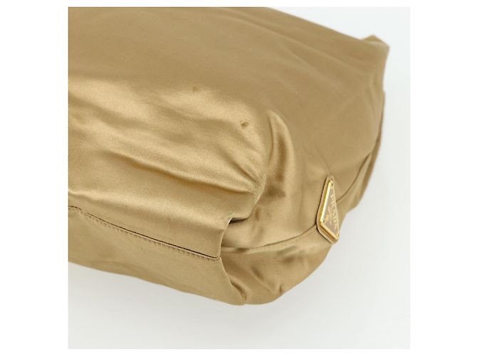 PRADA Chain Tote Bag Satin Gold - vista 12