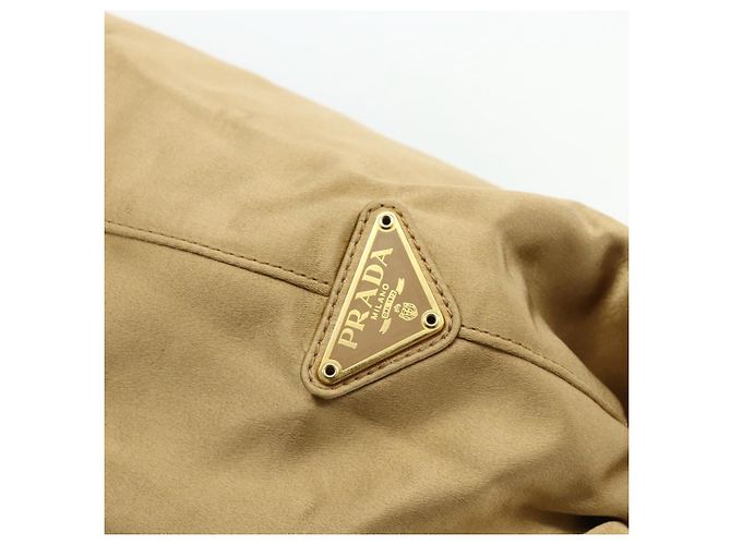 PRADA Chain Tote Bag Satin Gold - vista 14
