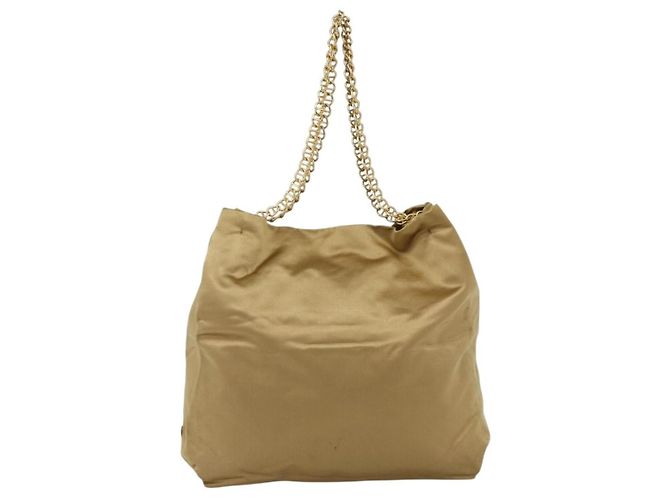 PRADA Chain Tote Bag Satin Gold - vista 2
