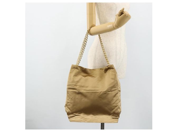 PRADA Chain Tote Bag Satin Gold - vista 22