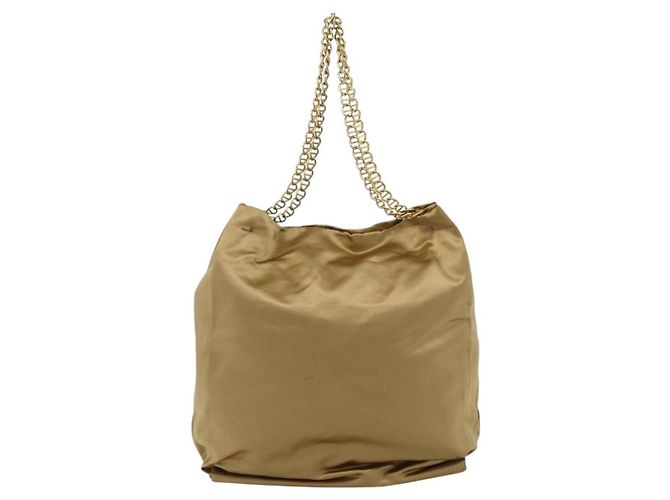 PRADA Chain Tote Bag Satin Gold - vista 3