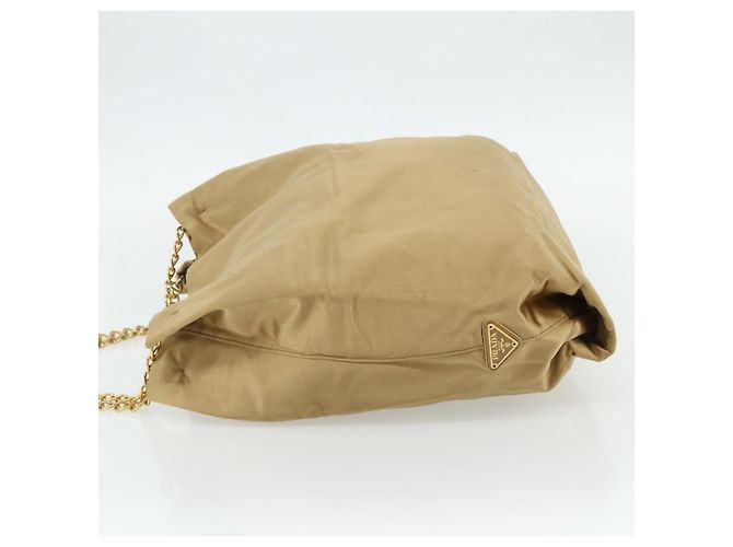 PRADA Chain Tote Bag Satin Gold - vista 4