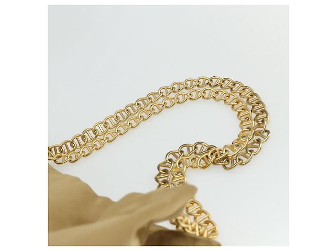 PRADA Chain Tote Bag Satin Gold - vista 8