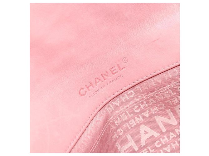 CHANEL Chain Shoulder Bag Patent Leather Pink Silver CC - vista 18