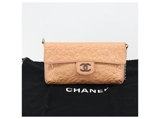 CHANEL Chain Shoulder Bag Patent Leather Pink Silver CC - vista 25