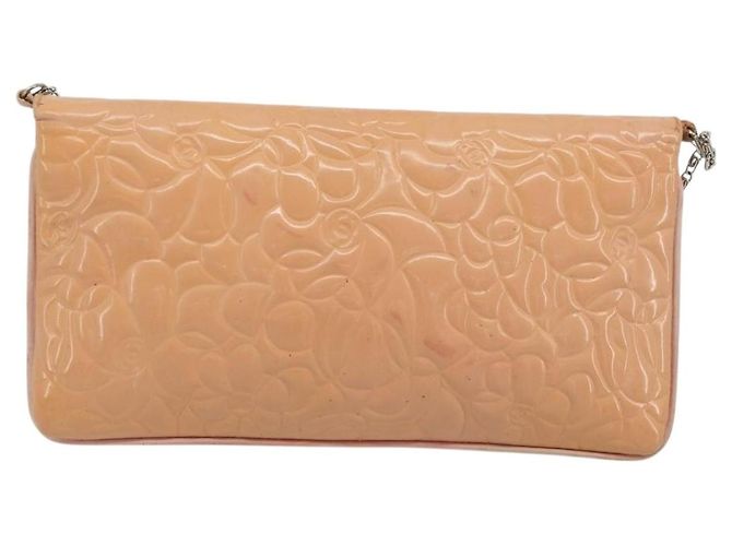 CHANEL Chain Shoulder Bag Patent Leather Pink Silver CC - vista 3
