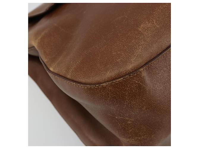 PRADA Shoulder Bag Leather Brown Gold - vista 11