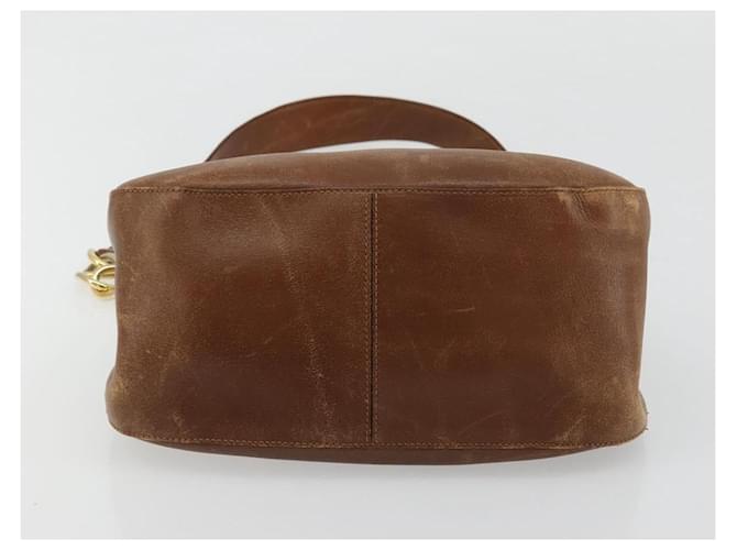 PRADA Shoulder Bag Leather Brown Gold - vista 9
