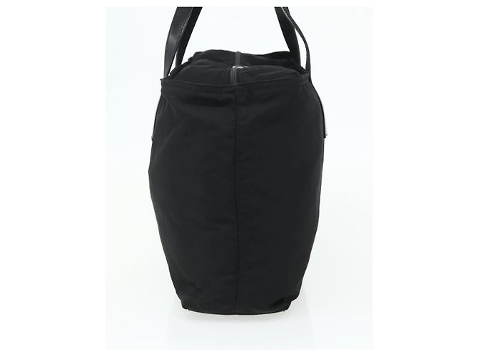 PRADA Tote Bag Nylon Black Silver - vista 4