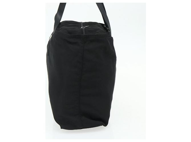 PRADA Tote Bag Nylon Black Silver - vista 5