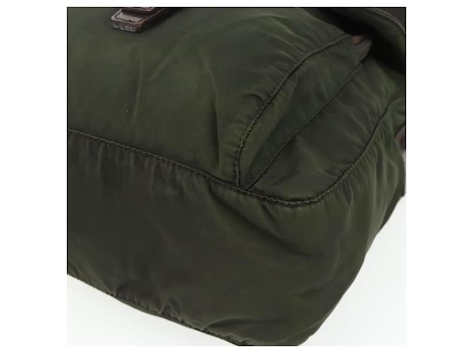 PRADA Shoulder Bag Nylon Khaki Silver - vista 10