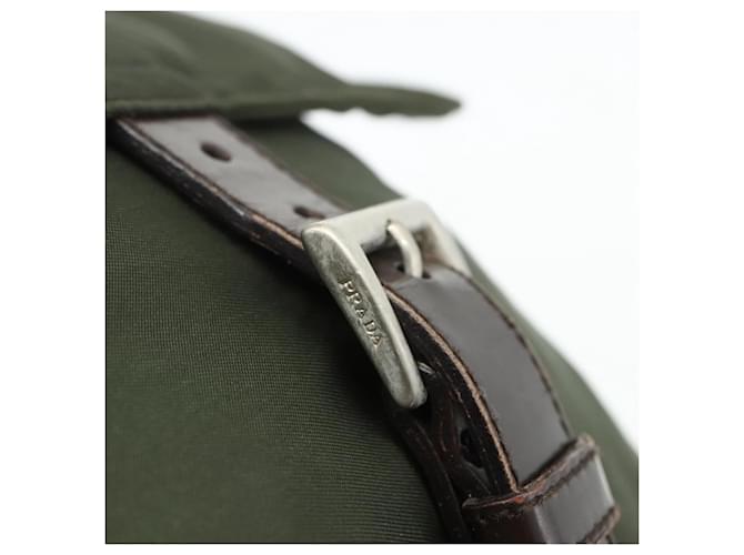 PRADA Shoulder Bag Nylon Khaki Silver - vista 14