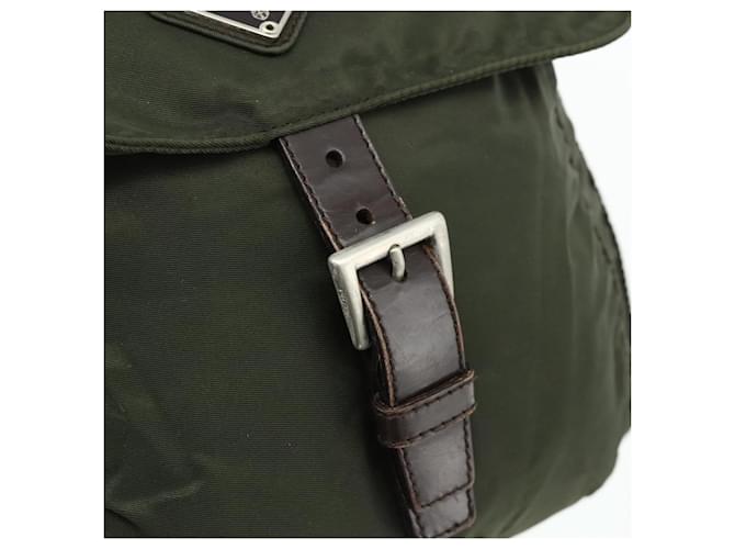 PRADA Shoulder Bag Nylon Khaki Silver - vista 15