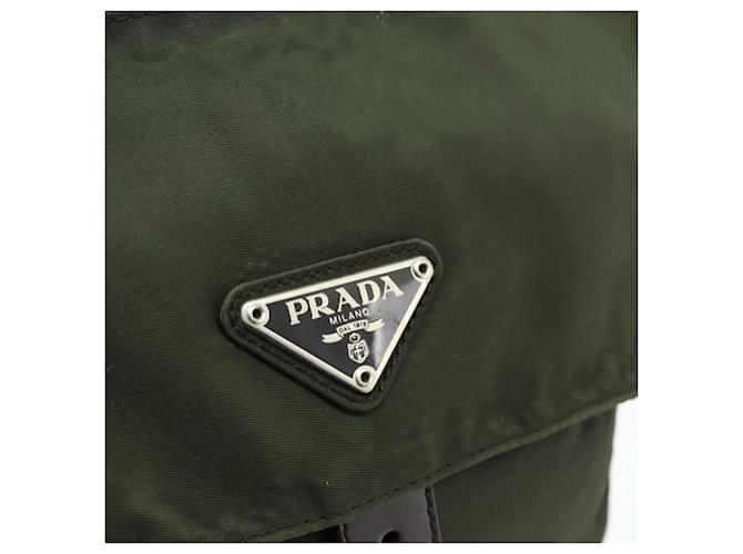 PRADA Shoulder Bag Nylon Khaki Silver - vista 17