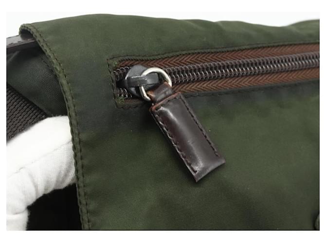 PRADA Shoulder Bag Nylon Khaki Silver - vista 18