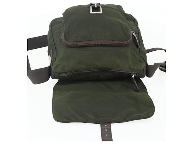 PRADA Shoulder Bag Nylon Khaki Silver - vista 19