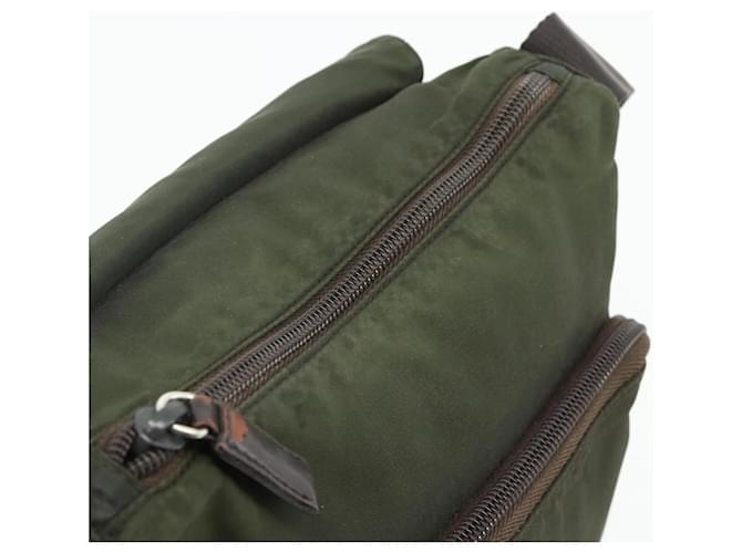 PRADA Shoulder Bag Nylon Khaki Silver - vista 21