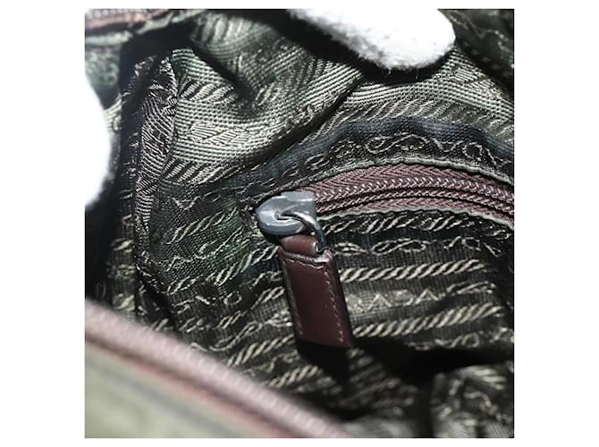 PRADA Shoulder Bag Nylon Khaki Silver - vista 26