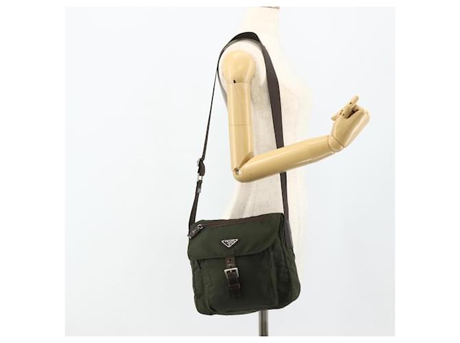 PRADA Shoulder Bag Nylon Khaki Silver - vista 31