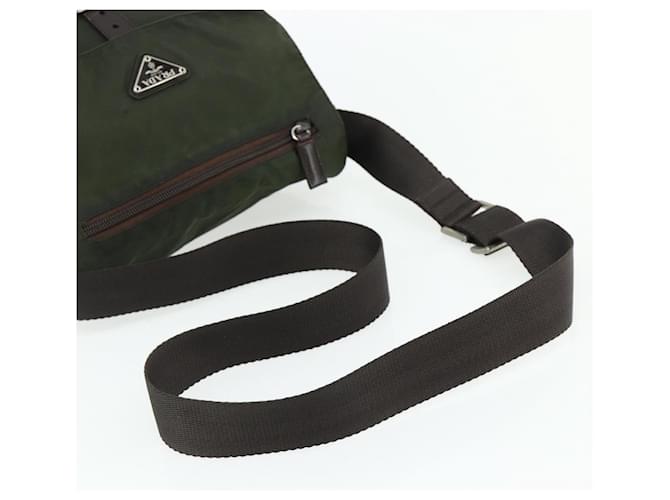 PRADA Shoulder Bag Nylon Khaki Silver - vista 7