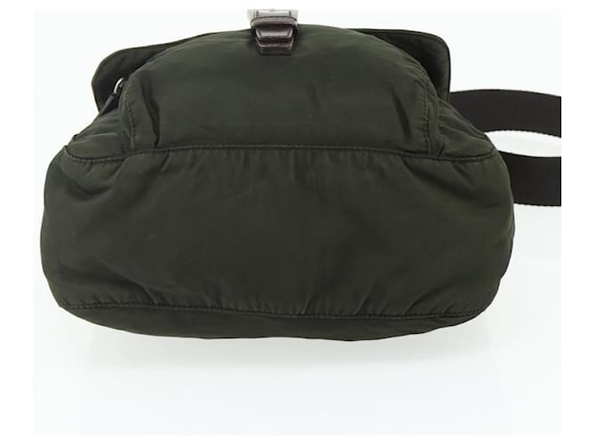 PRADA Shoulder Bag Nylon Khaki Silver - vista 9