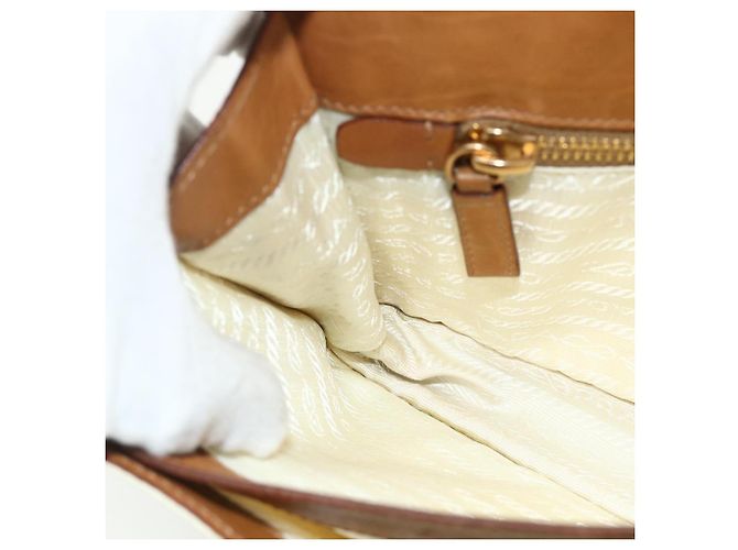 PRADA Shoulder Bag Nylon Ivory Gold - vista 19