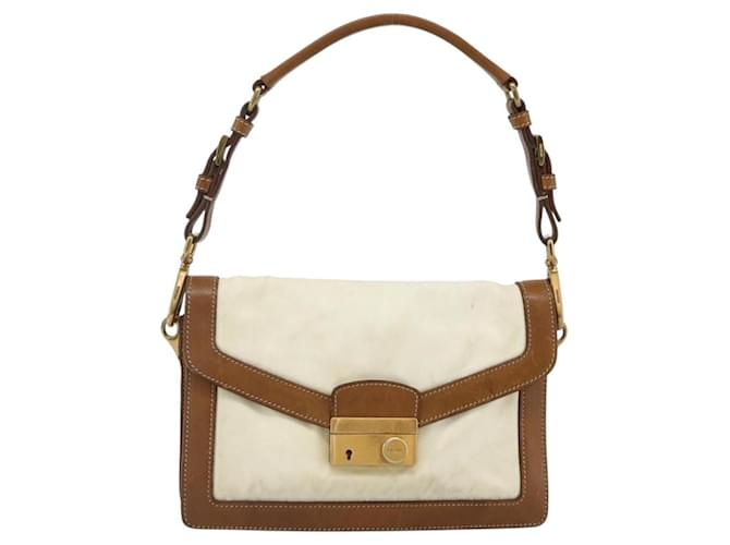 PRADA Shoulder Bag Nylon Ivory Gold - vista 2