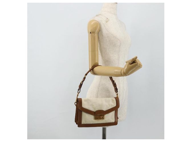 PRADA Shoulder Bag Nylon Ivory Gold - vista 24