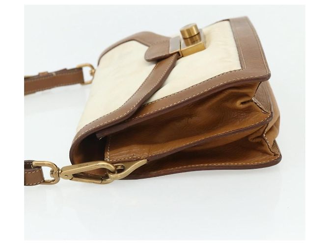 PRADA Shoulder Bag Nylon Ivory Gold - vista 4