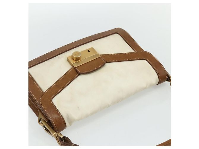PRADA Shoulder Bag Nylon Ivory Gold - vista 6