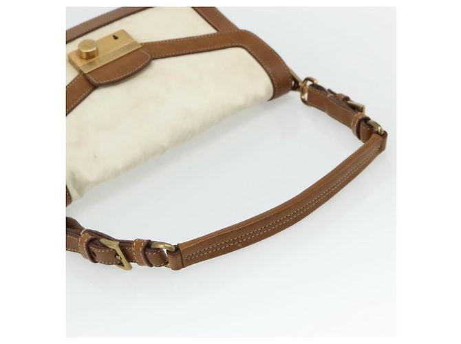 PRADA Shoulder Bag Nylon Ivory Gold - vista 7