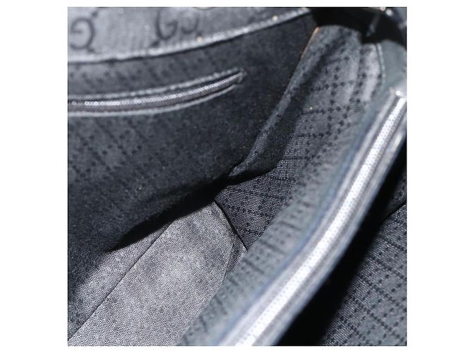 GUCCI Bamboo GG Canvas Hand Bag 2way Black Silver 002 1016 - vista 18