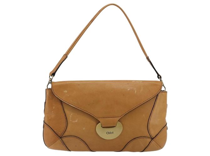 Chloé Chloe Shoulder Bag Leather Beige Gold - vista 2