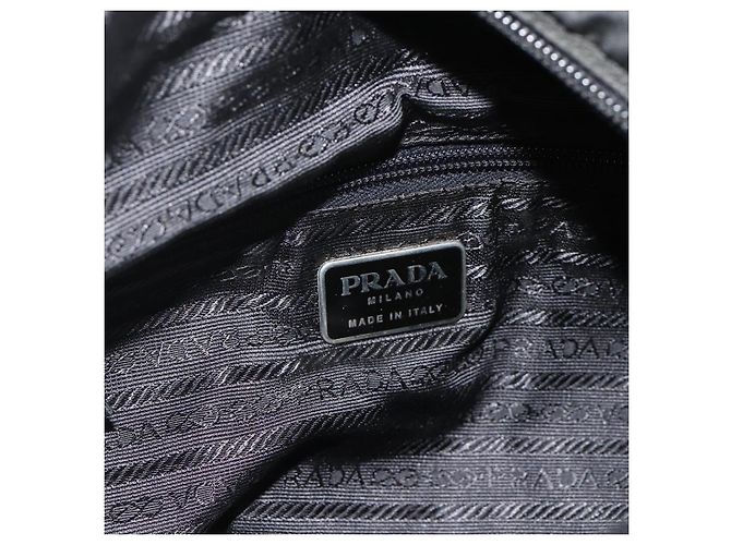 PRADA Tote Bag Nylon Black Silver - vista 16