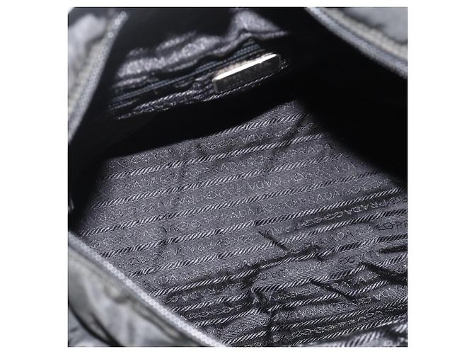 PRADA Tote Bag Nylon Black Silver - vista 17