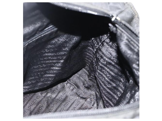 PRADA Tote Bag Nylon Black Silver - vista 18