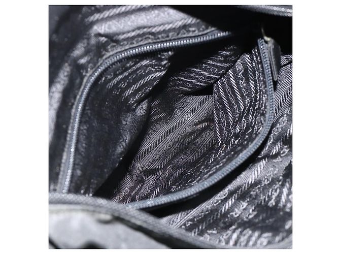 PRADA Tote Bag Nylon Black Silver - vista 21