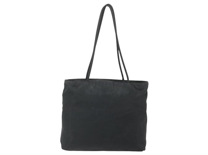 PRADA Tote Bag Nylon Black Silver - vista 3