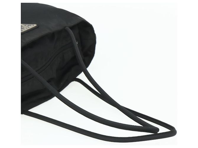 PRADA Tote Bag Nylon Black Silver - vista 7