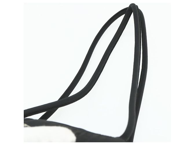 PRADA Tote Bag Nylon Black Silver - vista 8