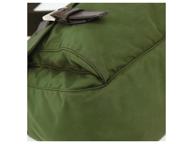 PRADA Shoulder Bag Nylon Khaki Silver - vista 11