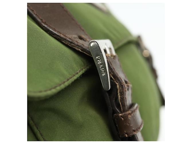PRADA Shoulder Bag Nylon Khaki Silver - vista 14