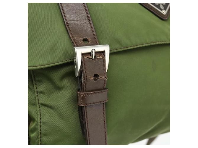 PRADA Shoulder Bag Nylon Khaki Silver - vista 15