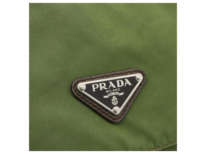 PRADA Shoulder Bag Nylon Khaki Silver - vista 16